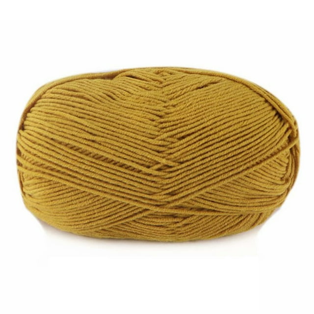 Matsuzay Hilo de ganchillo hilo de tejer multicolor prendas de bebé artesanías regalos hechos a mano hilos flexibles 4 capas para tejedores Artesanía 56oro