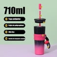 thumbnail image 3 of Termo Acero Inoxidable Importación 710 ml Rosa/Negro, 3 of 4