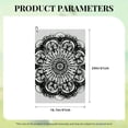 thumbnail image 6 of ONETECH Flower Circular Design Black and White Golf Towel Christmas 24x16in 1PC, 6 of 7