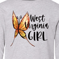 thumbnail image 4 of Inktastic West Virginia Girl Butterfly Long Sleeve Youth T-Shirt, 4 of 5