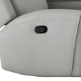 thumbnail image 4 of Cobe Manual Recliner Loveseat- 41 Inch- Center Console- Grain Gray Leather, 4 of 6