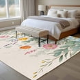 thumbnail image 4 of Large Area Rugs for Living Room Bedroom, Eucalyptus Leaves Floral 5'x8' Rug Washable Carpet Runner Indoor Outdoor, Spring Rustic Botanical Flowers Non Slip Floor Mats Rug for Kitchen, Bathroom, 4 of 8