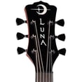 thumbnail image 4 of Luna Fauna Eclipse Nox Cutaway Quilted Top Acoustic/Electric Guitar - Translucent Black, 4 of 4