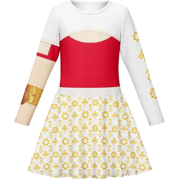 Guvpev Halloween Costume for G'irl's, Zombies Nova Cheerleader One Piece Dress Cosplay Outfits, Halloween Party Fancy Dress Costume for 3-12 Years