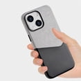 thumbnail image 2 of Compatible with iPhone 15 Plus Case, Card Holder Camera Protection Cover for iPhone 15 Plus ,Leather + Cloth double spell, Card Slot Designed for iPhone 15 Plus Phone Case,Black, 2 of 9