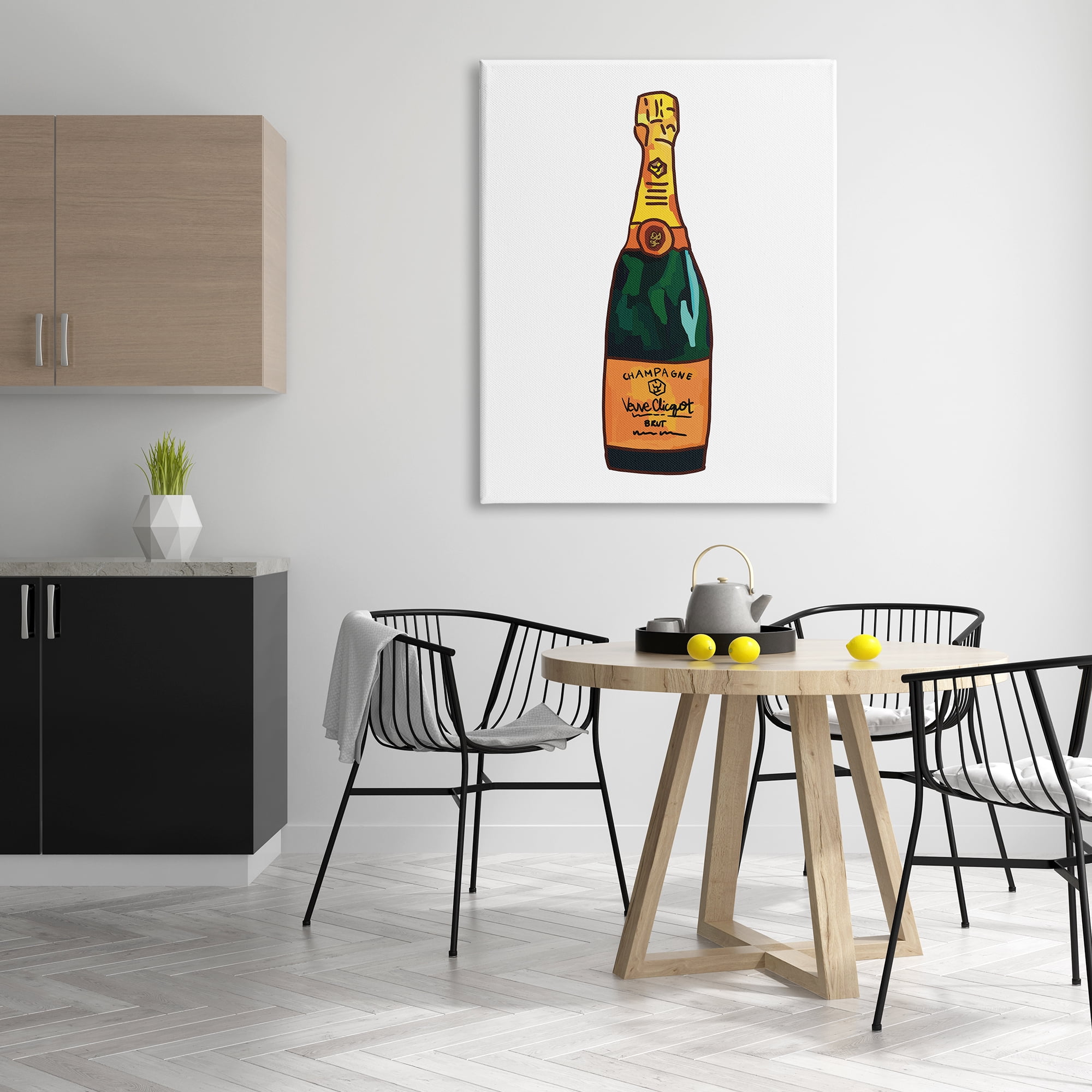 Stupell Industries Classy Champagne Wine Bottle Kitchen Bar Beverage Graphic Art Gallery Wrapped Canvas Print Wall Art, Design by Amelia Noyes