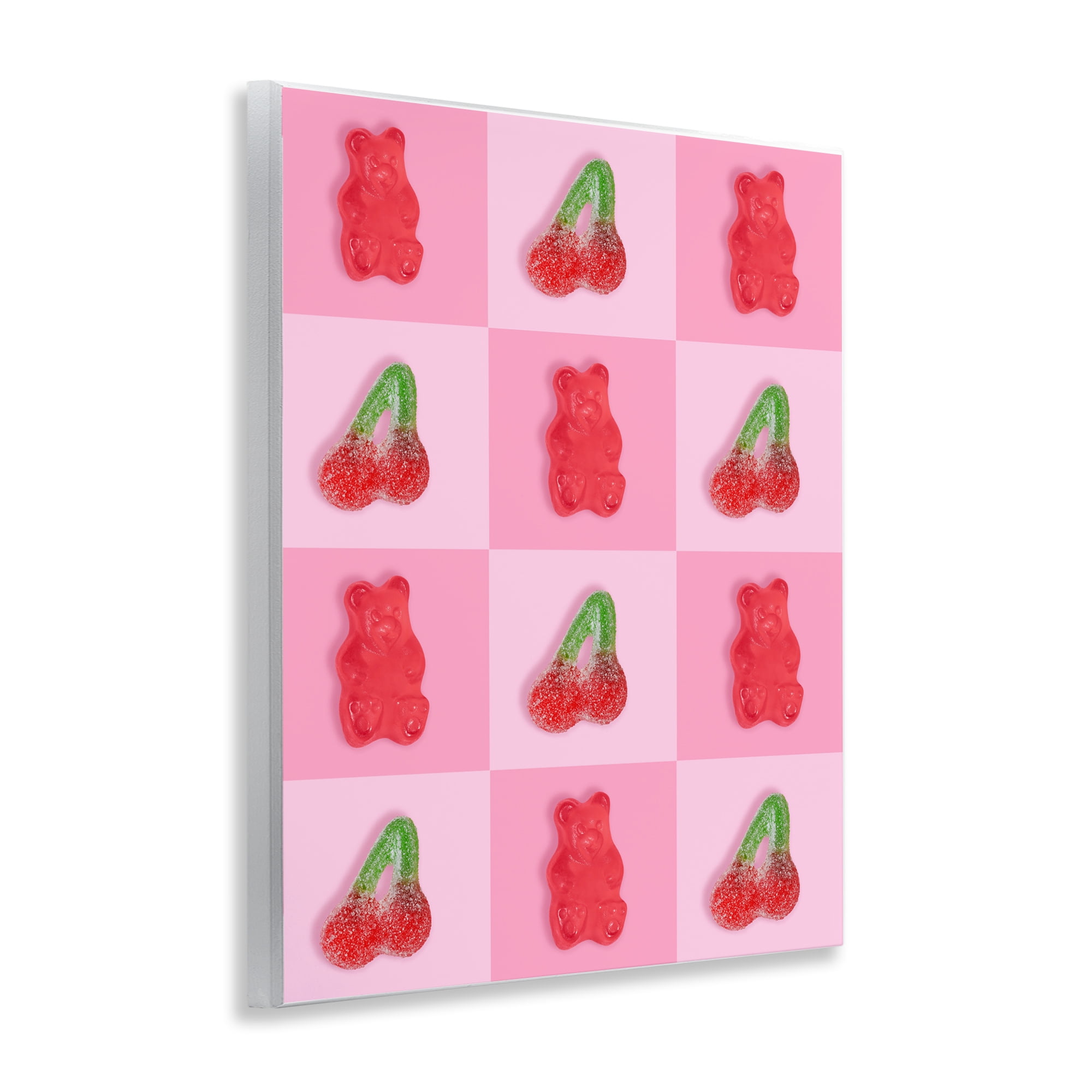 Stupell Industries Gummy Bears and Cherries Grid Wall Plaque Art, design by LISH Creative