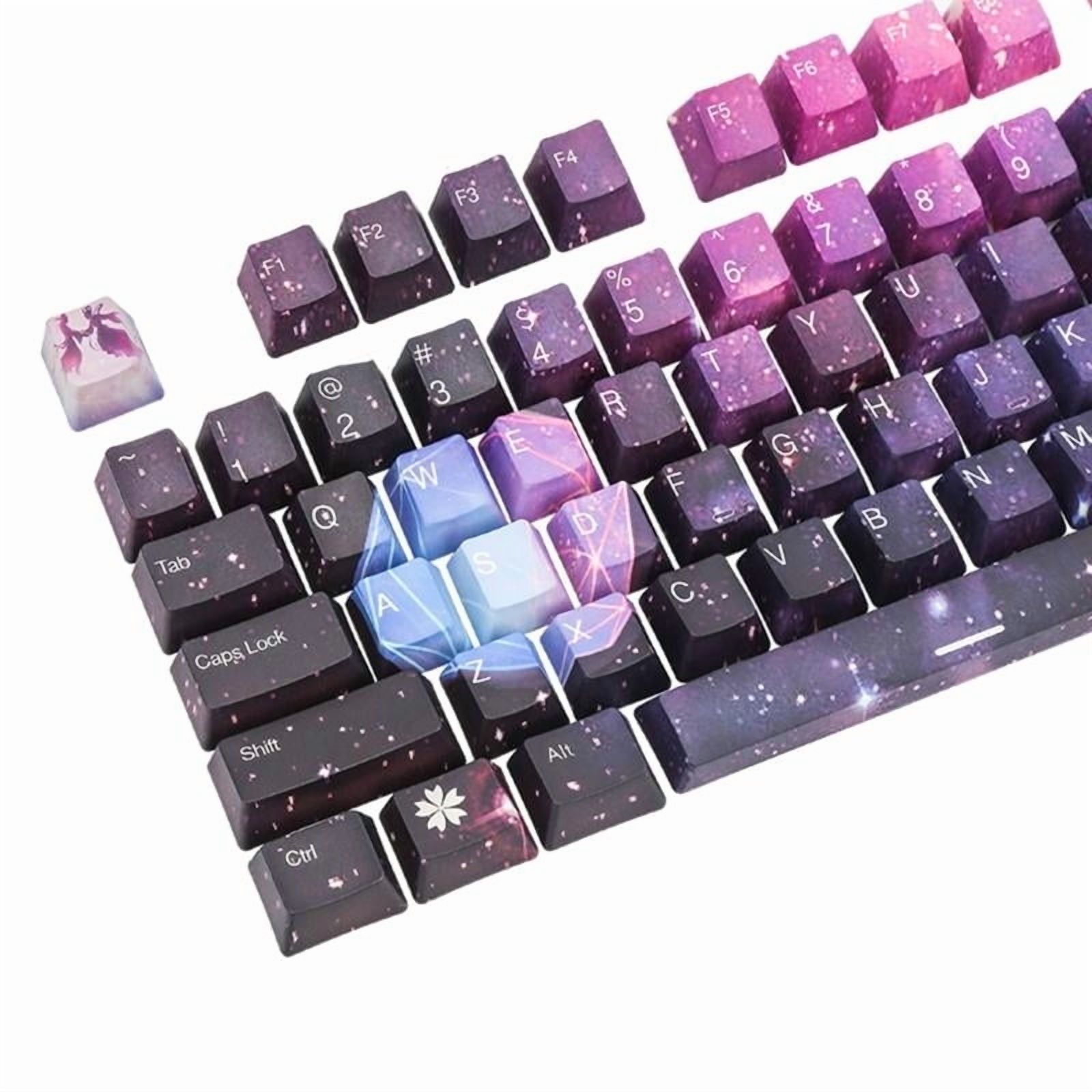 108 Keys PBT Keycaps Novelty Starry Sky Keycaps Dye Sublimation OEM Profile ForM Switch DZ60 61 SK61 Mechanical Keypad