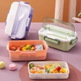 thumbnail image 2 of Kearding Fiambrera Compartimentos portátiles 4 hebillas Trabajador de oficina Adultos Niños Contenedor de alimentos Tapa Organizador del soporte del Cocina y Comedor Rosado Kearding HA064197-01, 2 of 6