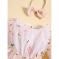 thumbnail image 6 of Yunliwuli Girls Autumn Casual A-line Dress Long Sleeve O Neck Flower Embroidery Tulle Princess Dress with Headband, 6 of 10