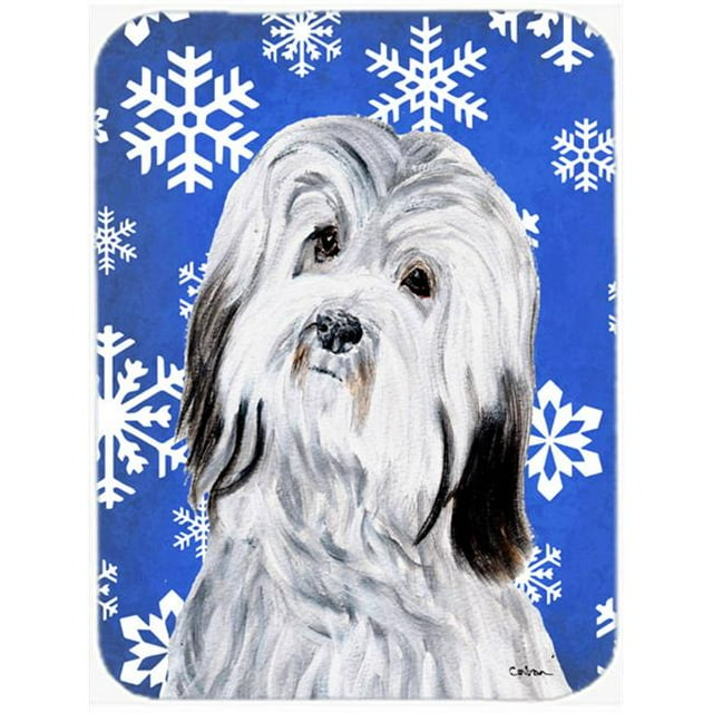 Carolines Treasures SC9785LCB Havanese Large Size Winter Snowflakes Glass Cutting Board