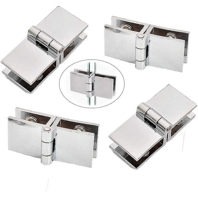 Clip de puerta de vidrio con bisagra de 4 piezas, bisagra plegable de vidrio, bisagra de abrazadera de puerta