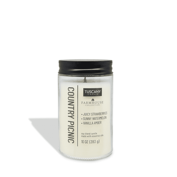 Tuscany Candle Country Picnic Scented Jar Candle, 10 oz – Farmhouse Collection