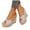 Beige, variant on Women's Platform Open Toe Wedges Sandals Canvas Bowknot Backless Summer Slippers Comfortable Non Slip Beach Sandal
