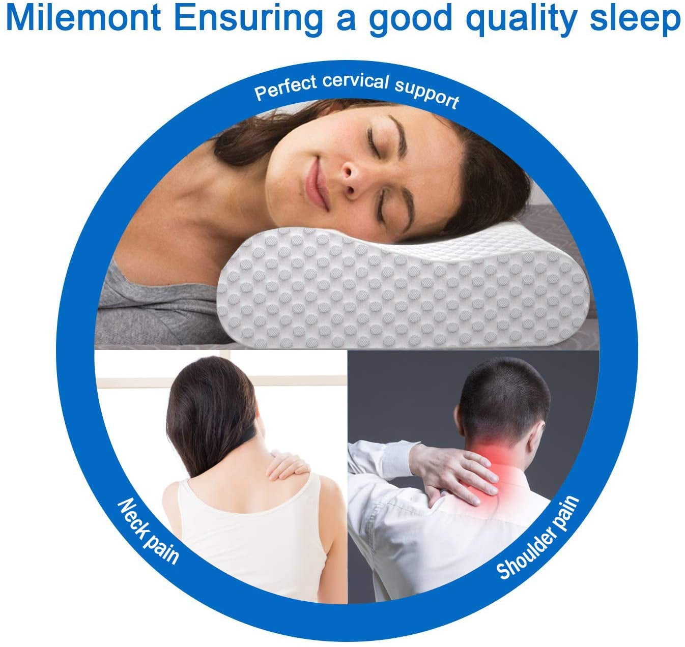 Memory Foam Pillow Neck Massage Ergonomic Curve Cervical Cushion Pillow Z8R8 
