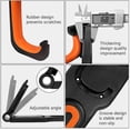 thumbnail image 3 of Bike Rack, Rubber Coating Wall Mount Bike Rack, For 2 Bikes Bike Wall Mounts For Indoor And Outdoor, 3 of 5