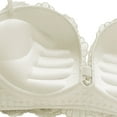 thumbnail image 5 of SMihono Fashion Full Coverage Push Up Bras for Women Sexy Sheer Balconette No Underwire Unlined Lace Bra Minimizer Bra for Petite White S, 5 of 9
