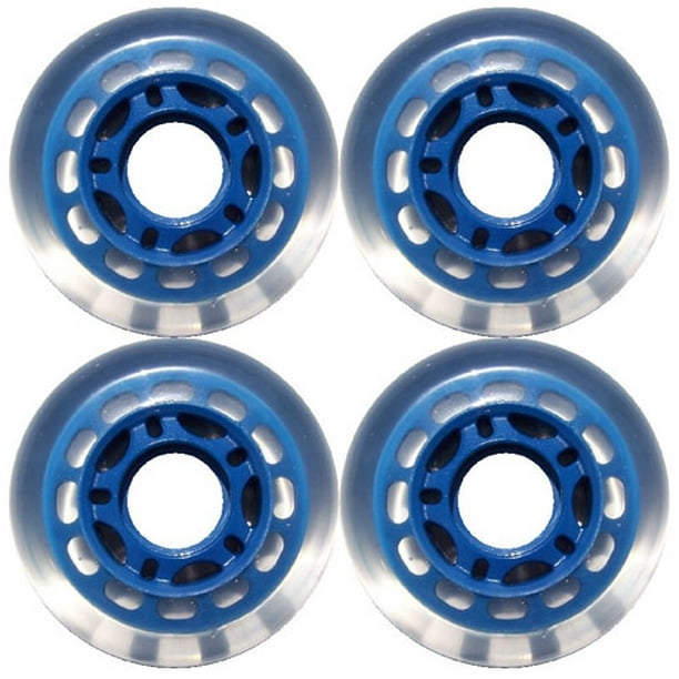 Blue Blank 72mm 78A Inline INDOOR Skate Wheels 4Pack