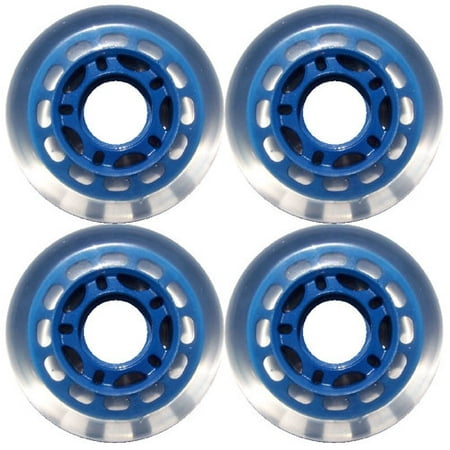 Blue Blank 72mm 78A Inline INDOOR Skate Wheels  