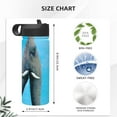 thumbnail image 4 of Goofa Elephant Trunk Couple Flowers for Insulated Kettle 18oz Water Bottle Insulated Tumbler with Handle & Flip Straw - Fits in Cup Holder, Leak Resistant Tumbler, 4 of 8