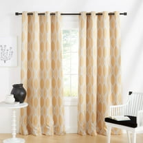 Exclusive Home Alfie Room Darkening Blackout Grommet Top Curtain Panel Pair, 52"x96", Sundress, Set of 2