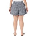 thumbnail image 4 of DARING DIVA Women's Plus Ruffle Gingham Pajama in Summer Shorts 1X Black, 4 of 6