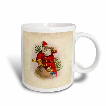 3dRose Illustration Of African American Santa Claus, Ceramic Mug, 11-ounce