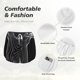 thumbnail image 4 of Balery Geometric Lines Dog Art Pantalones cortos deportivos para mujer con forro y dos bolsillos, elásticos, para entrenamiento, gimnasio, yoga-X-Large, 4 of 7