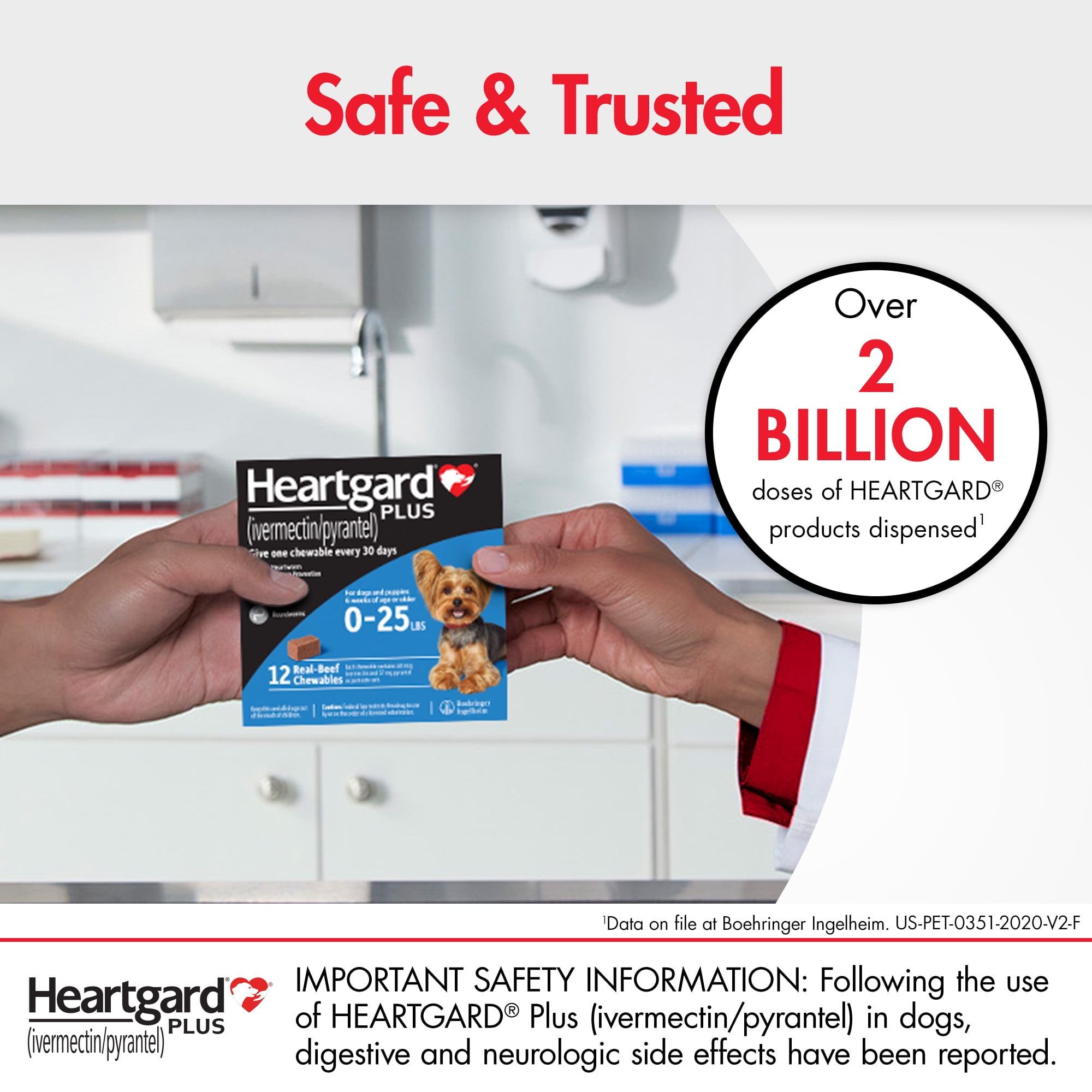 Heartgard Plus Chews for Dogs, 0-25lbs, (Blue Box)