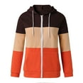 thumbnail image 5 of ShomPort Women Full Zipper Sweatshirts Hoodie Long Sleeve Casual Color Block Outwear Jackets with Pockets, 5 of 8