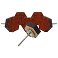 thumbnail image 3 of IBA Indianbeautifulart Boutons Rouges Gravés Lot de 10 Boutons de Porte d'Armoire en Bois Tirette de Tiroir, 3 of 3