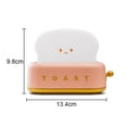 thumbnail image 2 of Luz pequeña recargable con pan tostado sonriente Linda forma de tostadora Decoración de la habitación Luz nocturna MFZFUKR BST3012569-2, 2 of 7