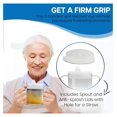 thumbnail image 5 of 9oz Adult Sippy Cup with 2 Handles - Independence Sip Cups for Adults for Limited Mobility - Handicapped Accessories - Handicap Cups for Elderly Care - Made in the USA - 3 Pack, 5 of 7
