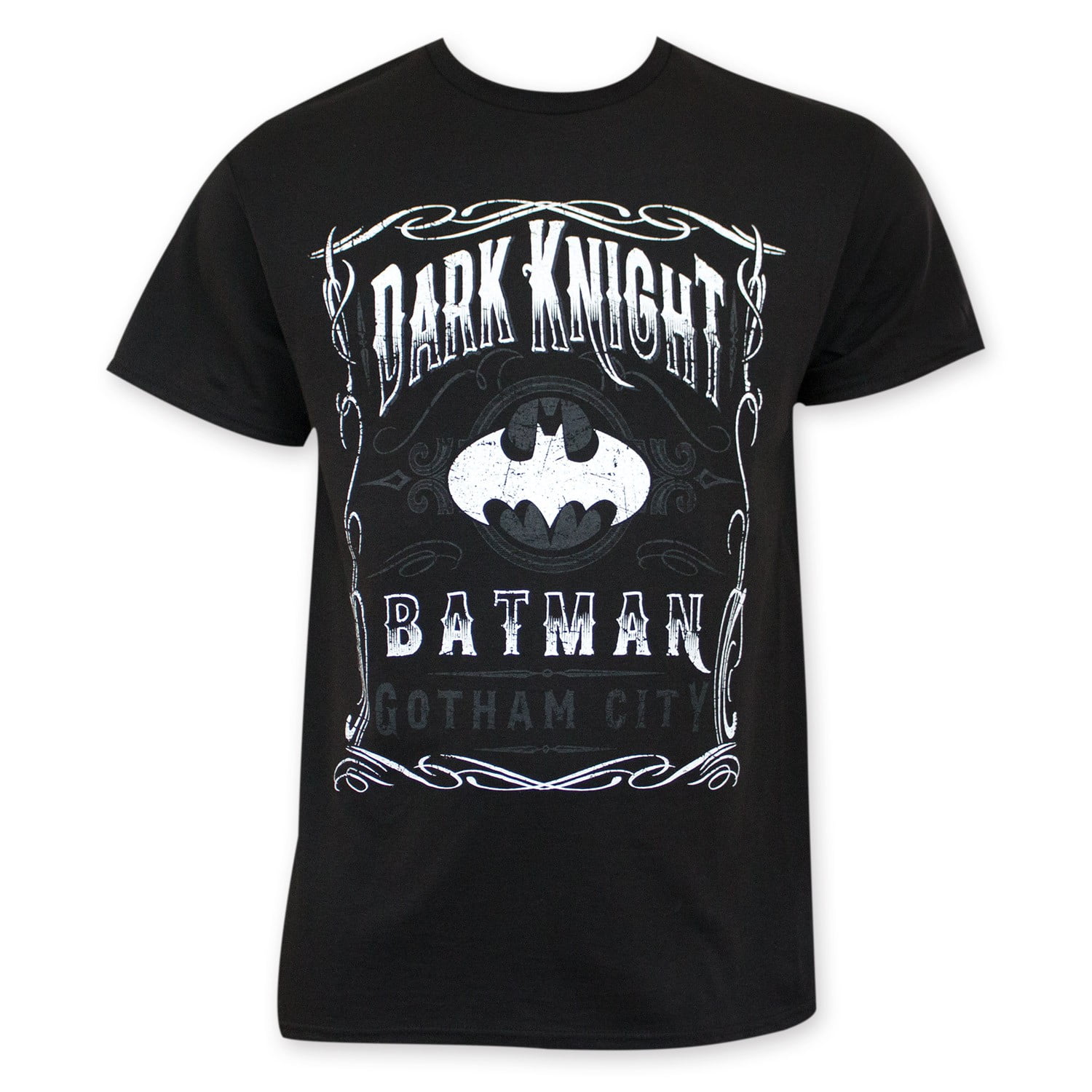 Batman Men's Black Gotham City Dark Knight T-Shirt-2XLarge