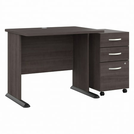 UPC: 0042976191863 | Bush Business Furniture Studio A 36W Small Computer Desk with 3 Drawer Mobile File Cabinet