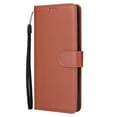 thumbnail image 5 of for Samsung Galaxy S23 Ultra Wallet Case, Magnetic Pure Color Flip Premium PU Leather [Kickstand] [Card Slots] [Wrist Strap] [Magnetic] Phone Cover for Samsung S23 Ultra - 6.8", Brown, 5 of 6