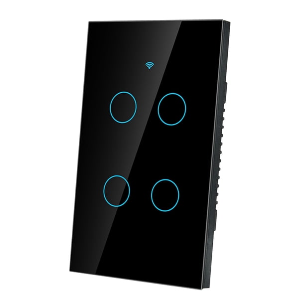 Interruptor Inteligente, Interruptor de Pantalla Tactil, Panel de Interruptor Wifi de Un solo Círculo, Compatible Con 22 Idiomas en TODO El Mundo y Control Remoto por Voz