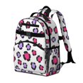 thumbnail image 2 of Pink and Purple Leopard Print Cute School Backpack Bag for School with Padded Back and Adjustable Shoulder Straps 15.25"x11.5"x5.25", 2 of 5