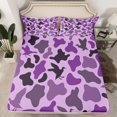 thumbnail image 2 of Homewish Abstarct Camo Camouflage Queen Sheet Sets,Country Mallard Flat Sheet,Purple Black Queen Fitted Sheet For Kids,Breathable Home Decor,4 Pieces, 2 of 7