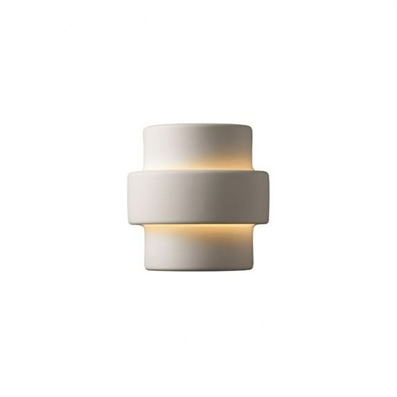 Justice Design CER-2205W-RRST Ambiance - Small Step Outdoor Wall Sconce Real Rust Incandescent Choose Your Options