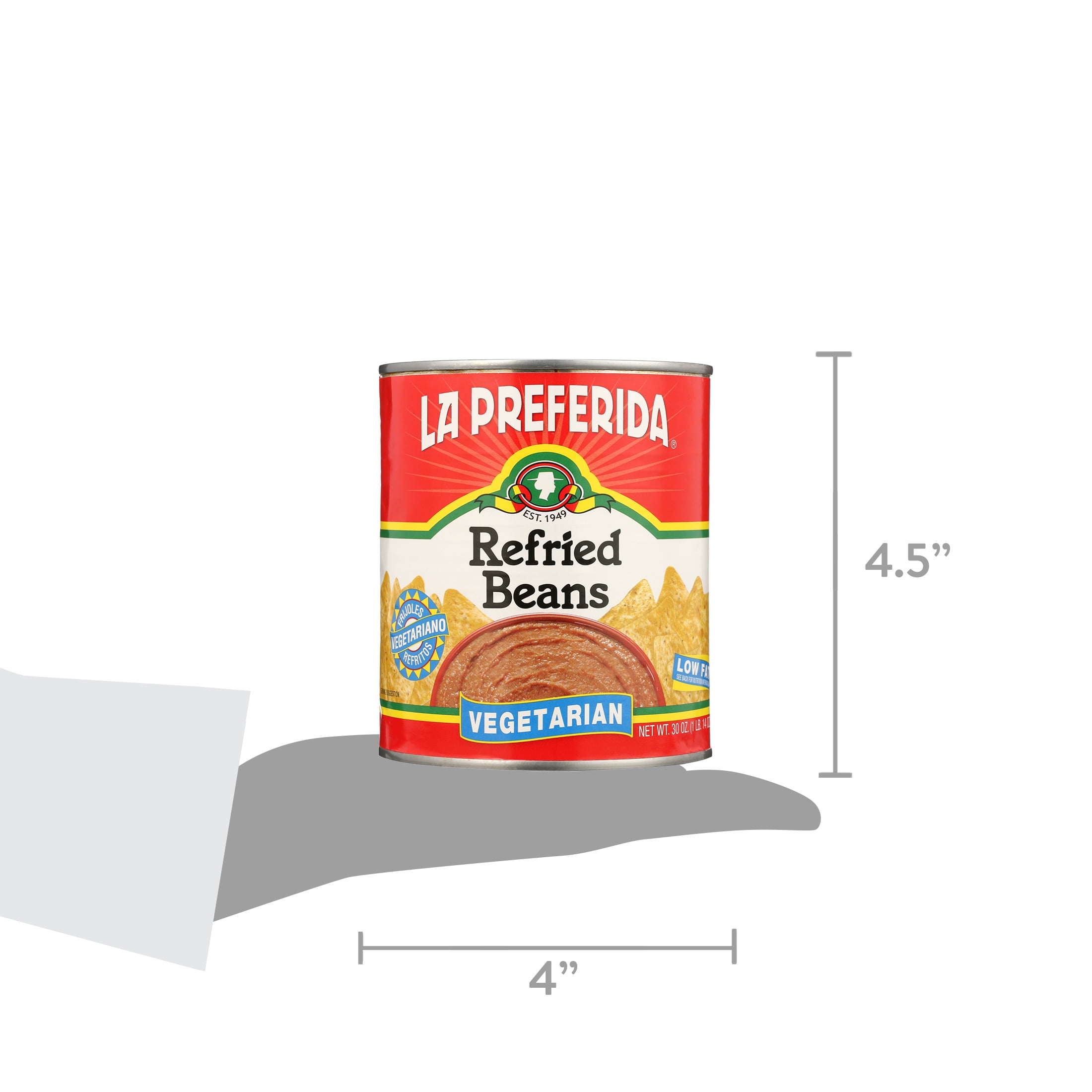 (4 pack) La Preferida Vegetarian Refried Beans, 30 Oz