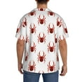 thumbnail image 5 of Fotbe Spiders Insects print Short Sleeve Button Down Shirts for Men Casual Summer Beach Wrinkle Free Shirt-Small, 5 of 7