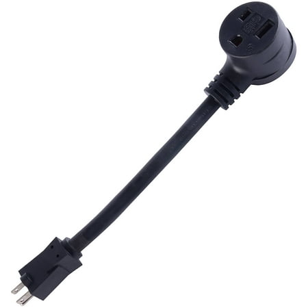 ALEKO WAC101550 Heavy Duty Welder Adapter Cord - STW 10/3 - 15A Male to 50A Female - 12-Inch