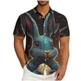 thumbnail image 2 of VBTAPA Easter Hawaiian Bowling Shirts for Men Funny Bunny Egg Printed Christian Religious Faith T-Shirts Summer Beach Shirts Lightning Sales Today Multicolor XXXXL, 2 of 6