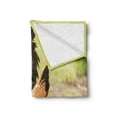 thumbnail image 2 of Hen and Chicks Soft Flannel Fleece Throw Blanket, Farm Life Animal Themed Photo of Chicken Family on Blurred Background, Cozy Plush for Indoor and Outdoor Use, 50" x 70", Multicolor, by Ambesonne, 2 of 5