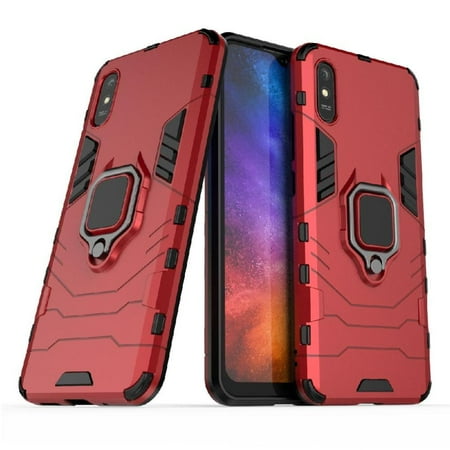 

Case for Xiaomi Redmi 9A Kickstand Shockproof Cover 360°Rotating Ring Military Drop Protection