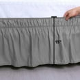thumbnail image 3 of PiccoCasa Bed Skirt Polyester Elastic Wrap Around Dust Ruffle, Full Dark Gray, 3 of 7