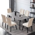 thumbnail image 2 of Chair Covers Dining Room, Stretch Textured Grain Dining Chair Slipcover ,2PCS  cream color, 2 of 4