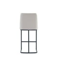 thumbnail image 3 of Manhattan Comfort Serena Counter Stool with Metal Base in Light Gray, 3 of 5