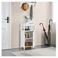 thumbnail image 2 of Bathroom Floor Cabinet, 4 Tier Free Standing Organizer, Adjustable Shelf, Narrow Storage, White - 18 x 12 x 33 Inches, 2 of 9
